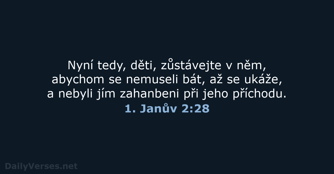 1. Janův 2:28 - ČEP