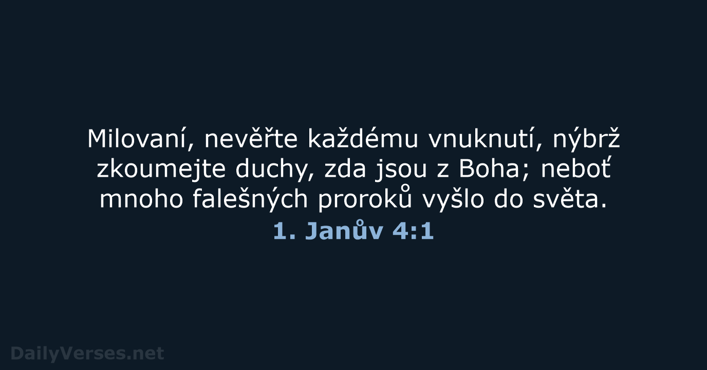 1. Janův 4:1 - ČEP