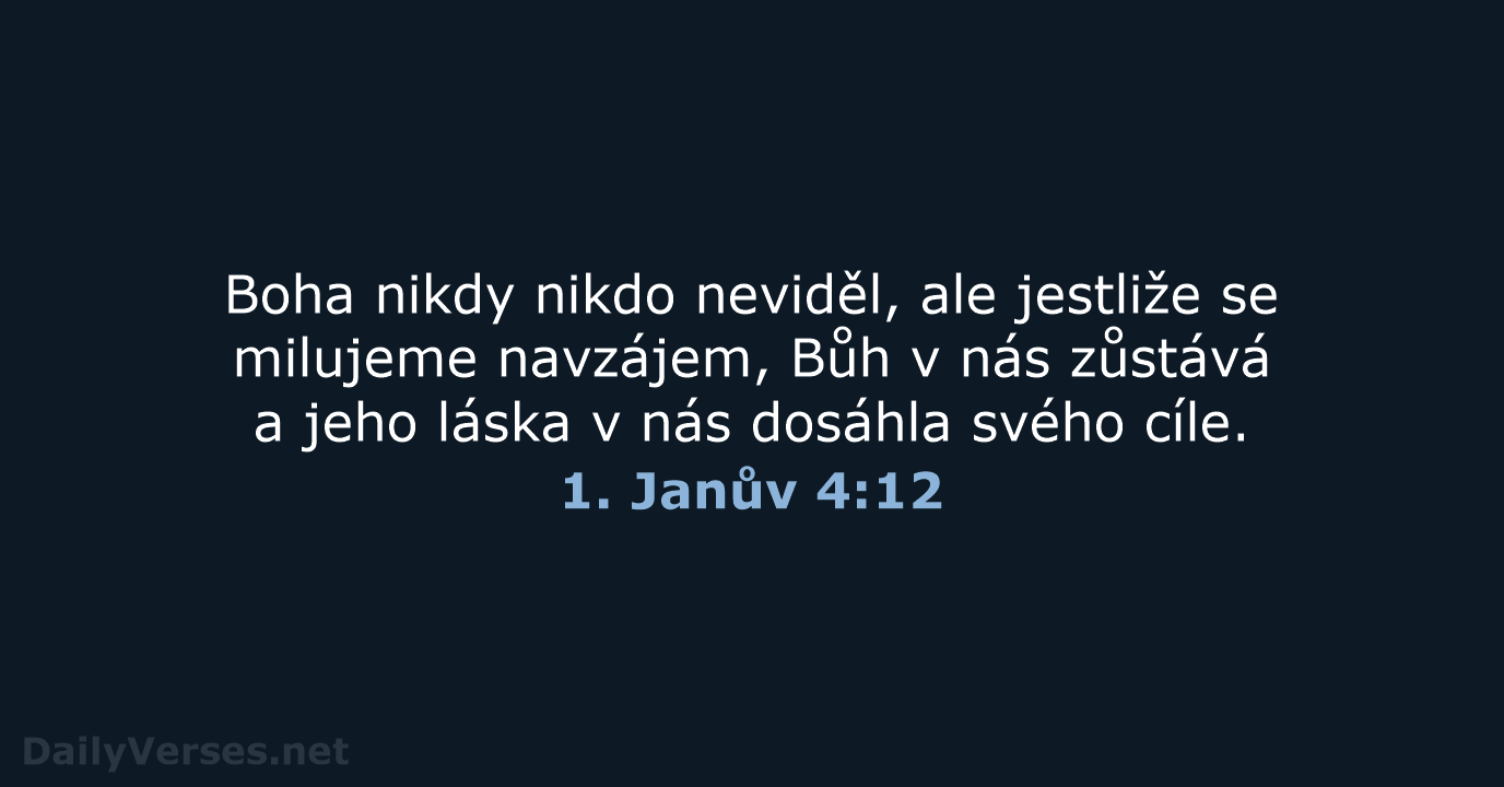 1. Janův 4:12 - ČEP
