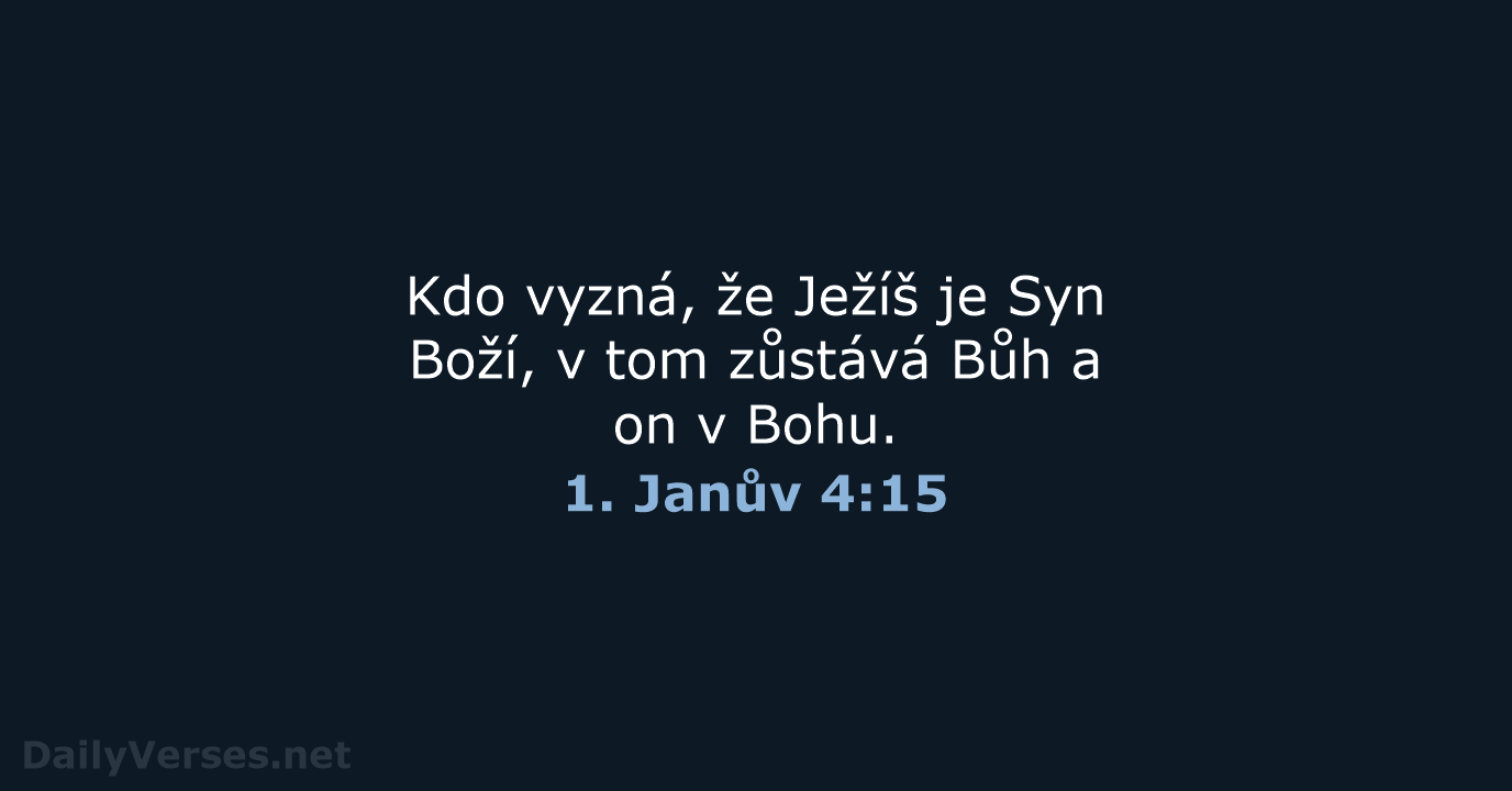 1. Janův 4:15 - ČEP