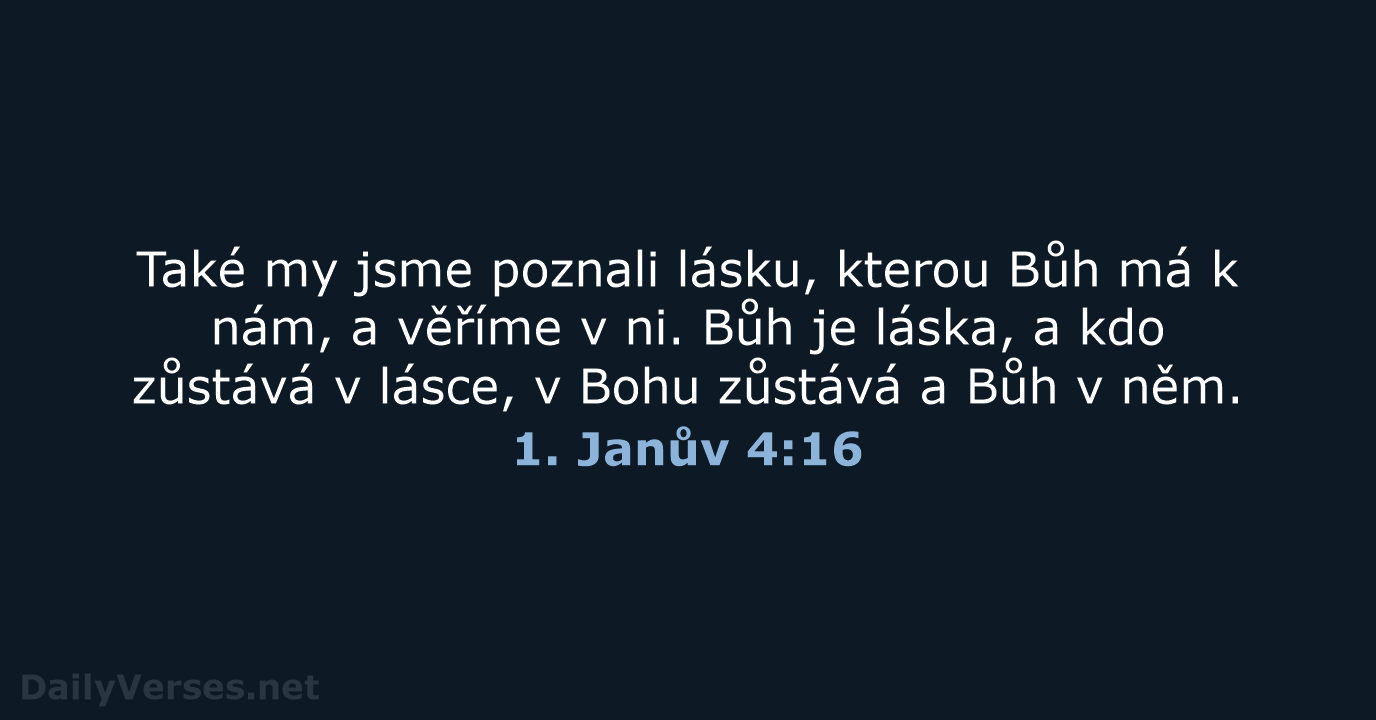 1. Janův 4:16 - ČEP