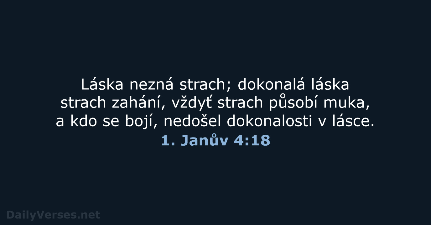 1. Janův 4:18 - ČEP