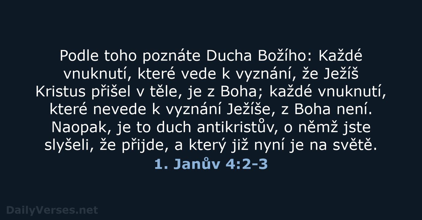 1. Janův 4:2-3 - ČEP