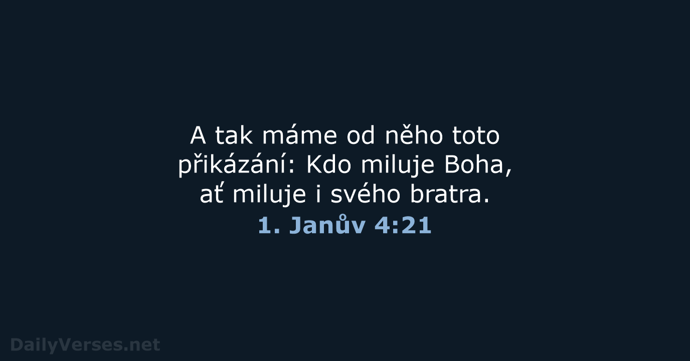 1. Janův 4:21 - ČEP
