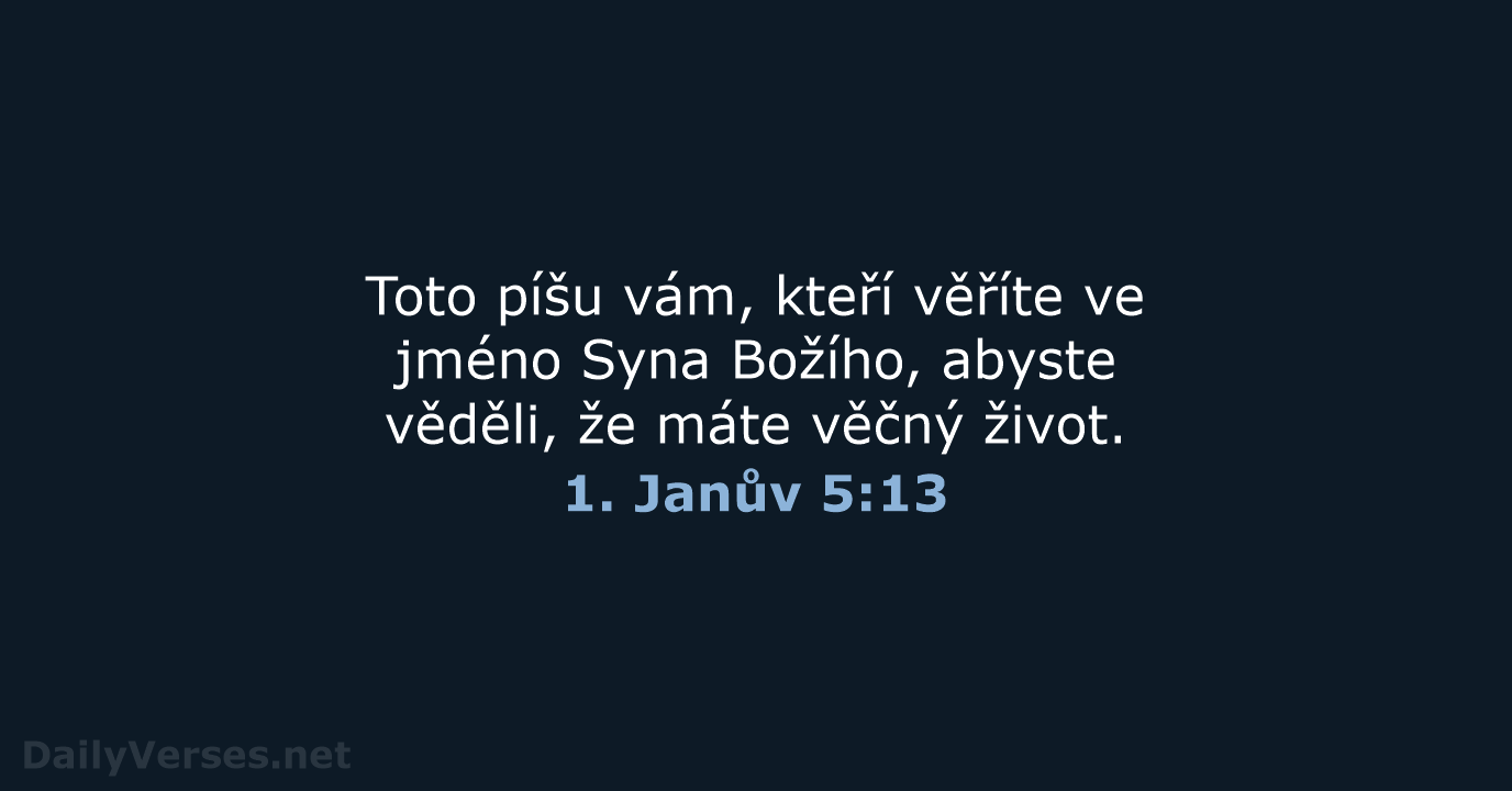 1. Janův 5:13 - ČEP