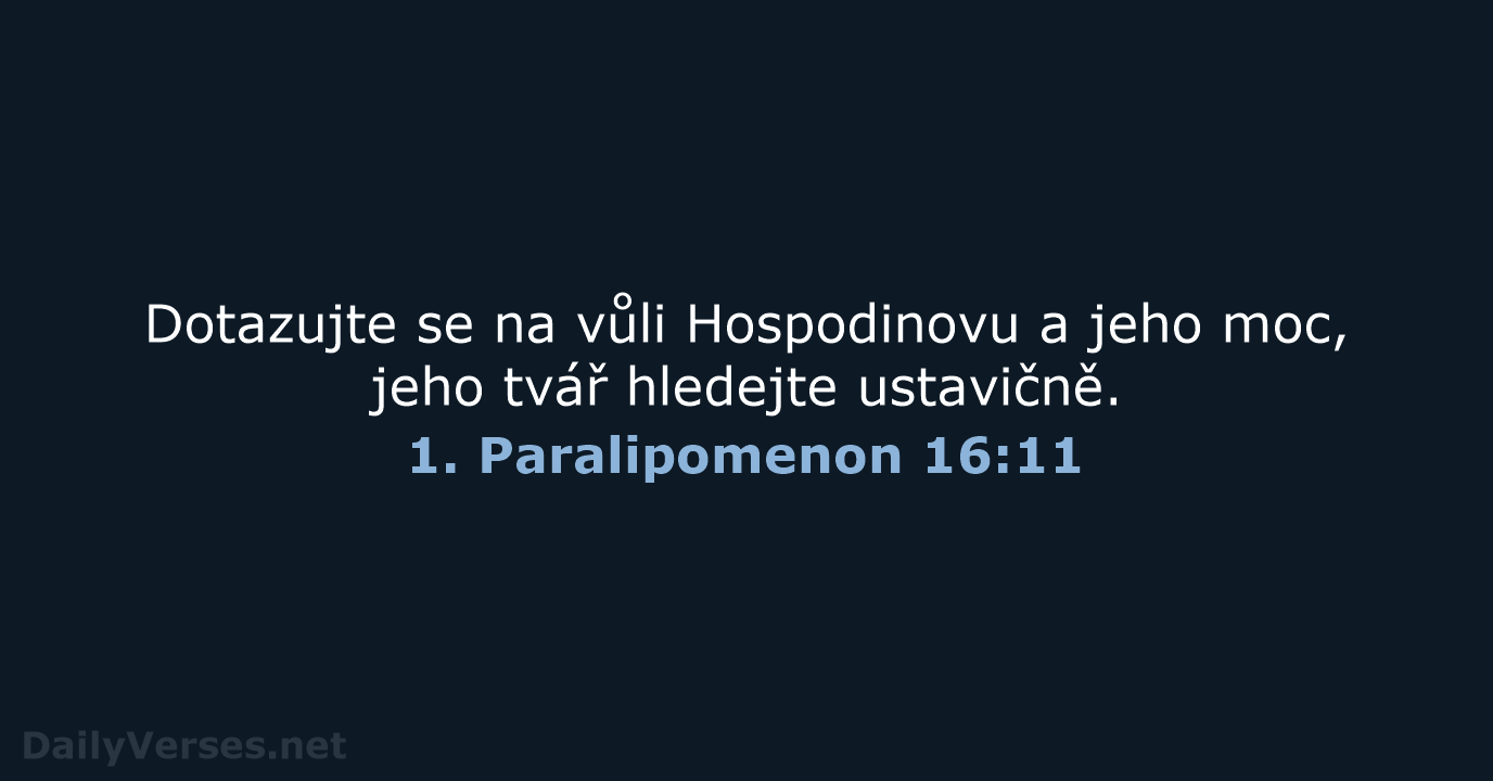 1. Paralipomenon 16:11 - ČEP