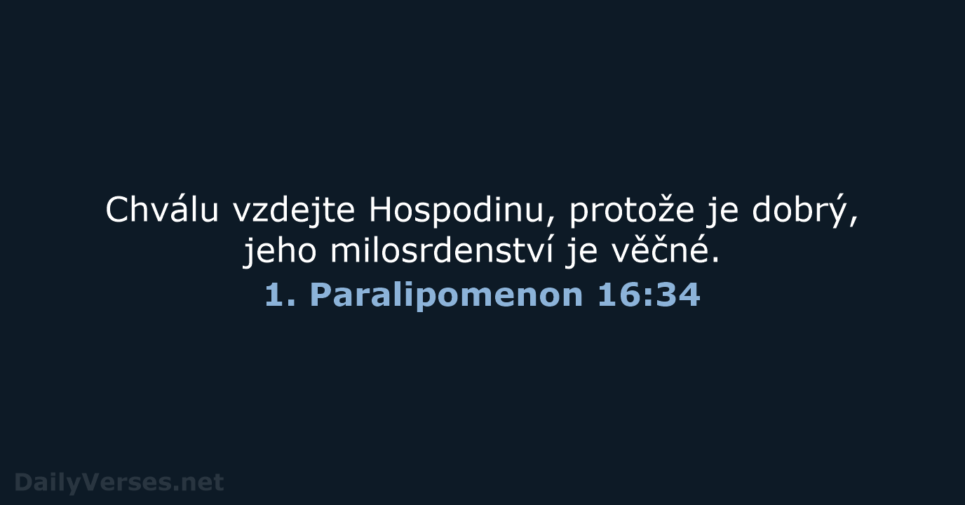 1. Paralipomenon 16:34 - ČEP