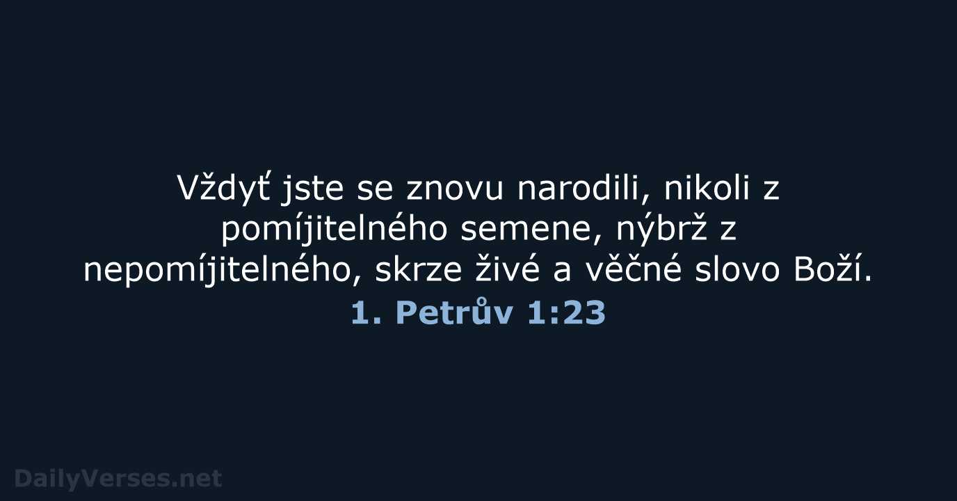 1. Petrův 1:23 - ČEP