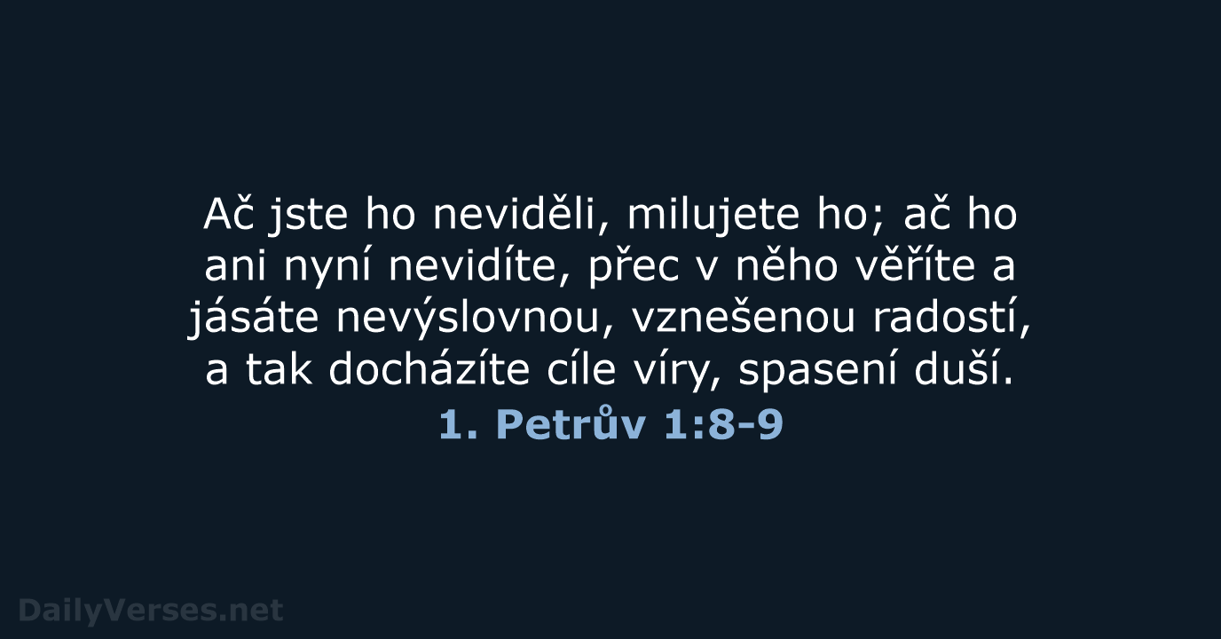 1. Petrův 1:8-9 - ČEP