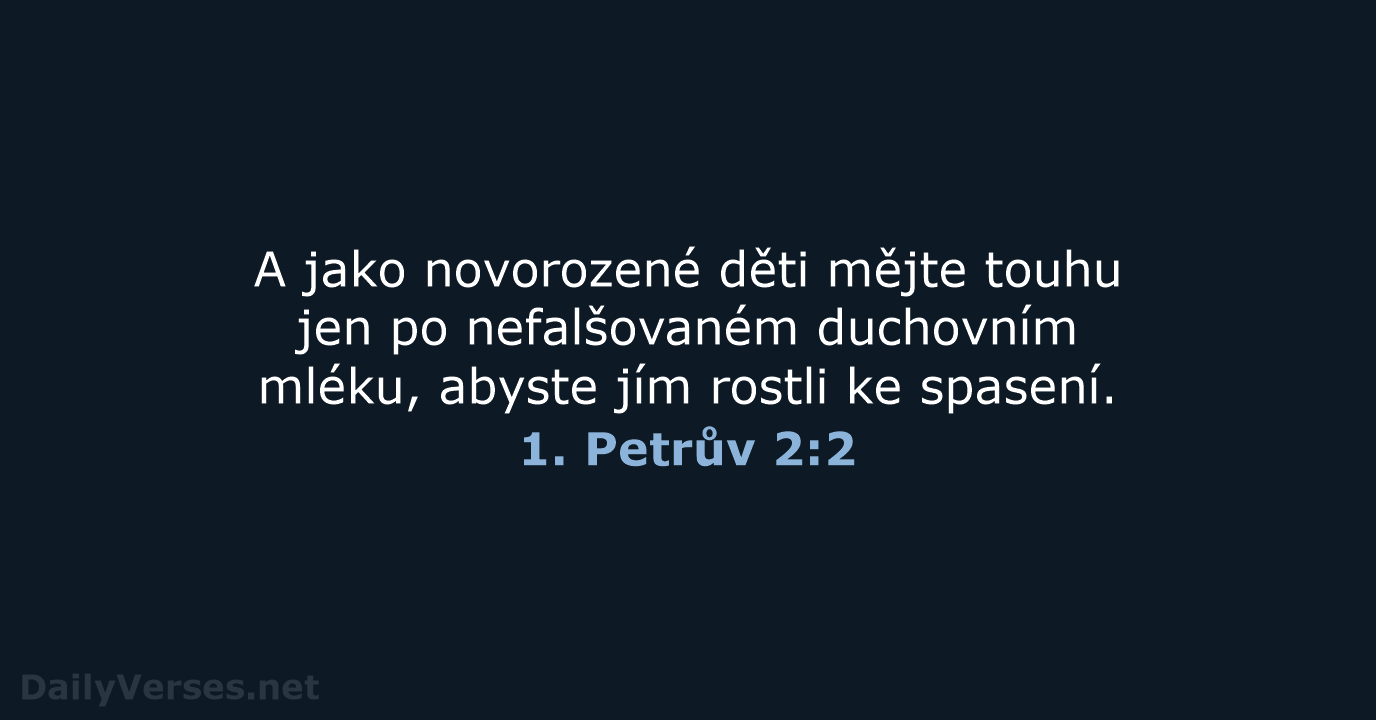 1. Petrův 2:2 - ČEP