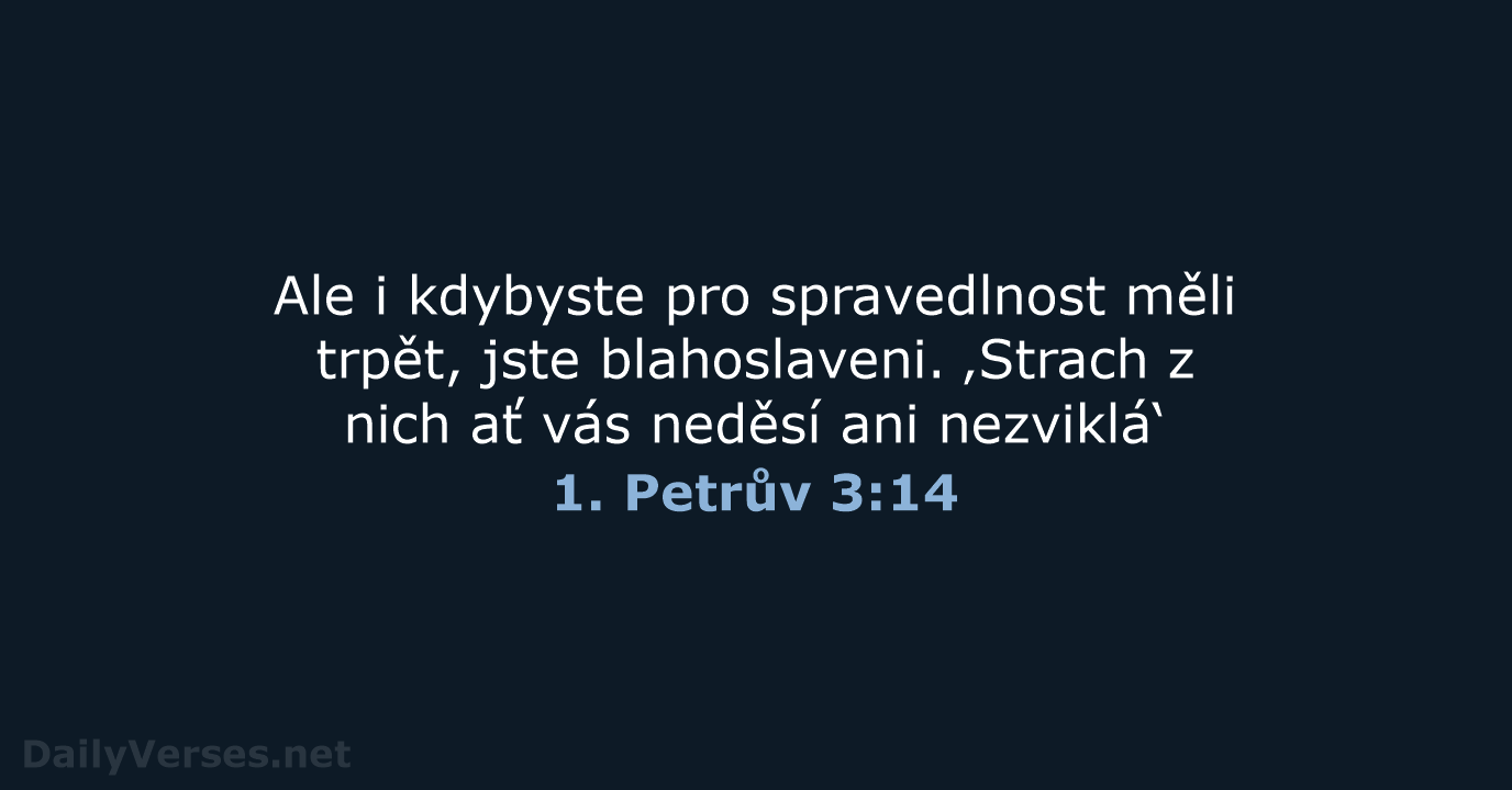1. Petrův 3:14 - ČEP