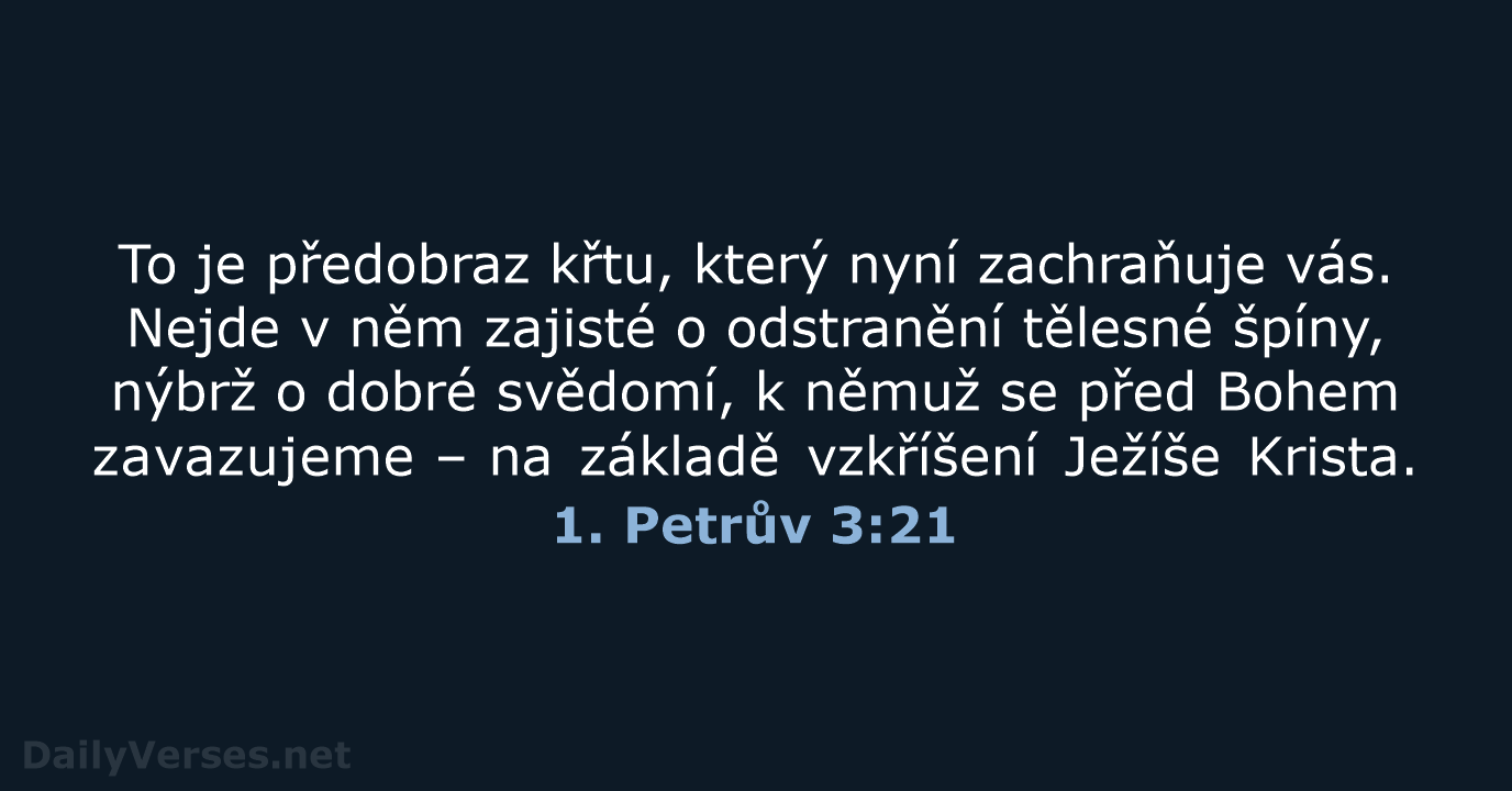1. Petrův 3:21 - ČEP
