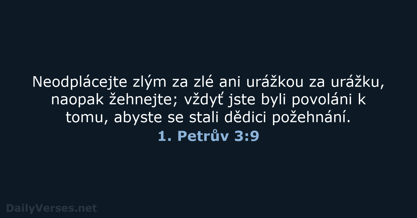 1. Petrův 3:9 - ČEP