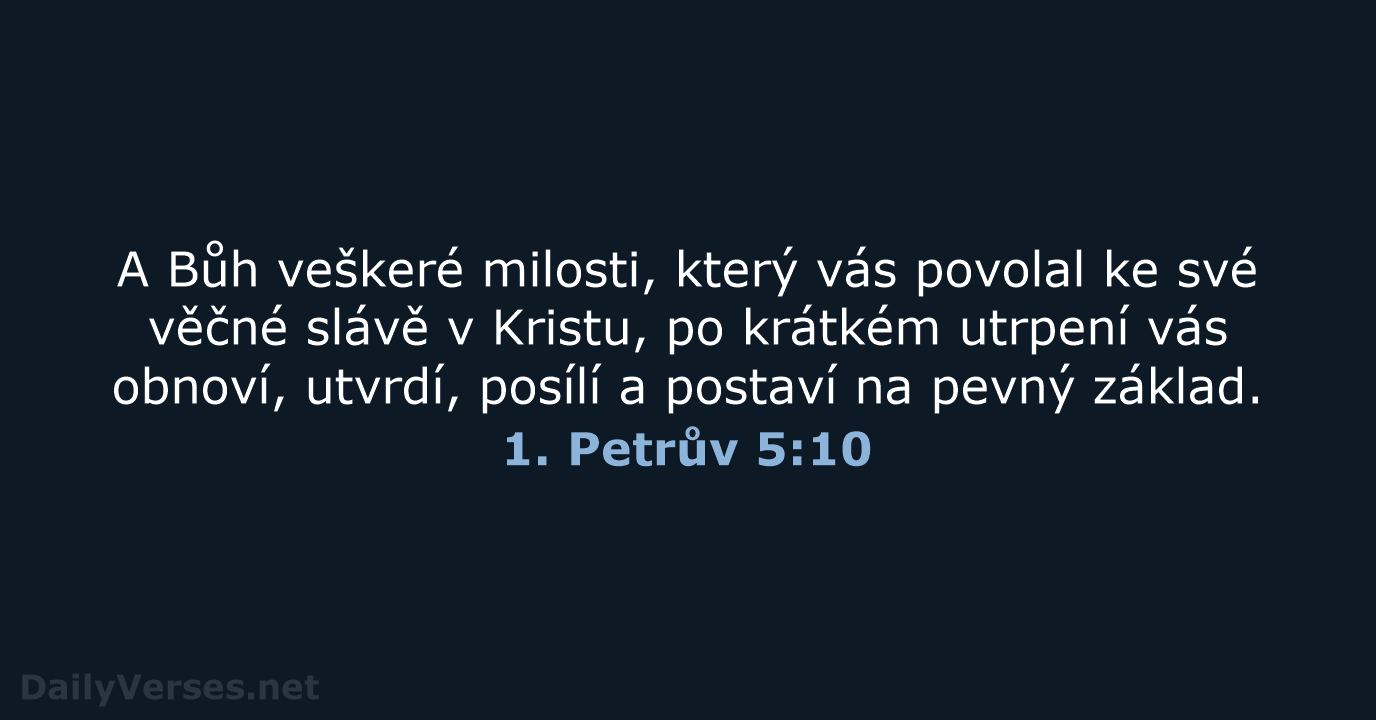 1. Petrův 5:10 - ČEP