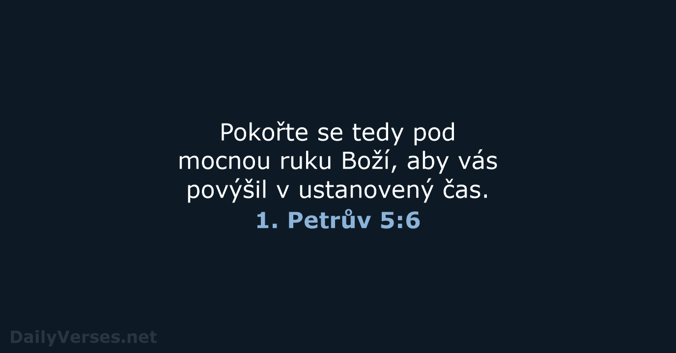1. Petrův 5:6 - ČEP