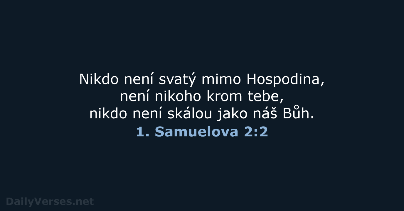1. Samuelova 2:2 - ČEP