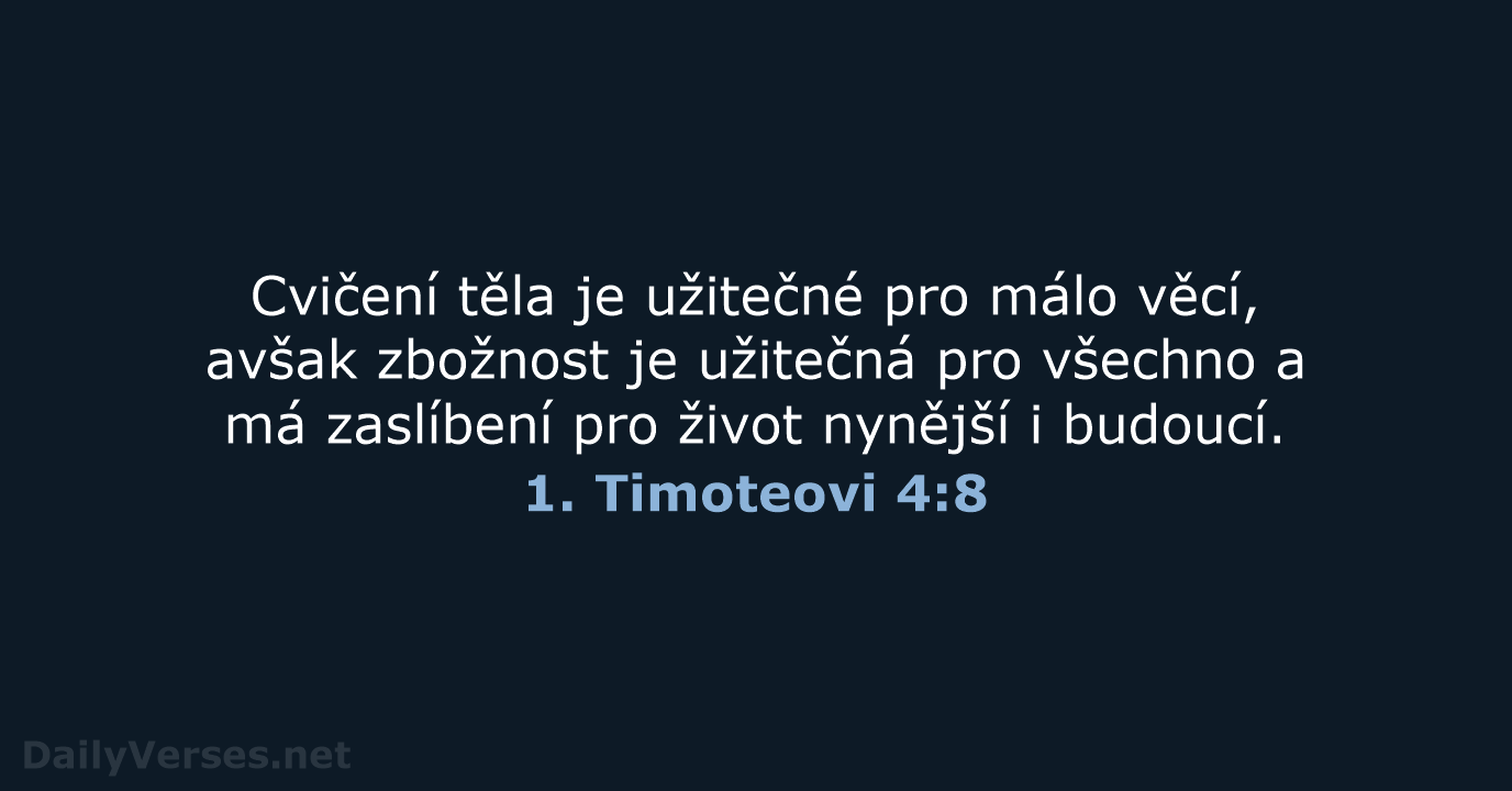 1. Timoteovi 4:8 - ČEP