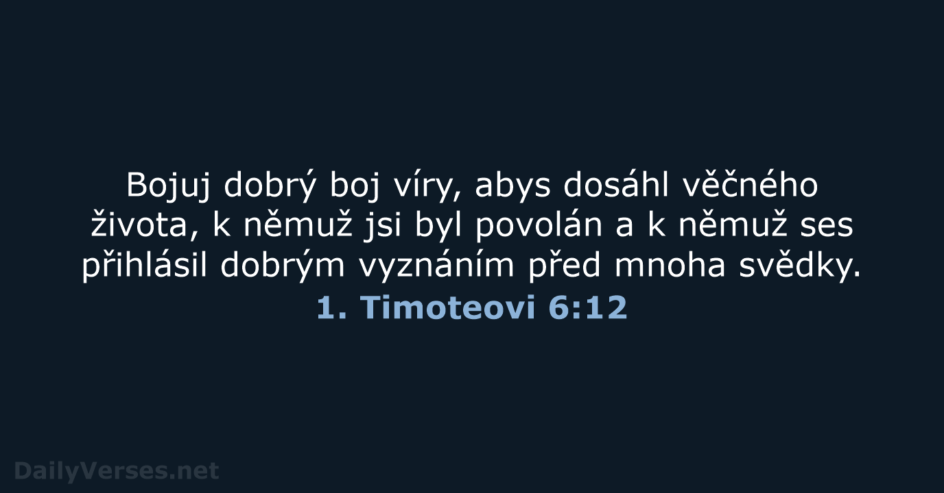 1. Timoteovi 6:12 - ČEP