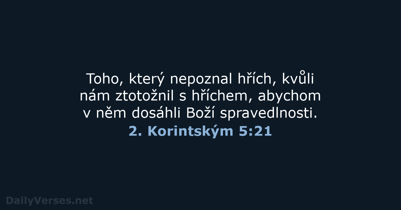 2. Korintským 5:21 - ČEP