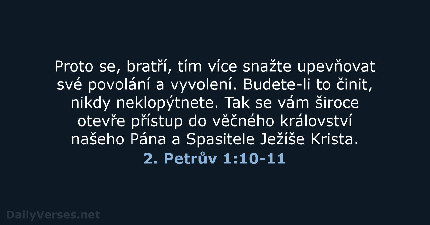 2. Petrův 1:10-11 - ČEP