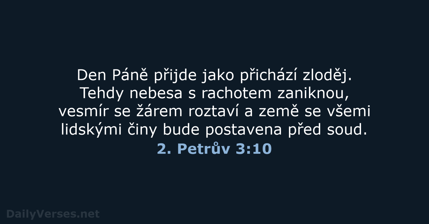 2. Petrův 3:10 - ČEP