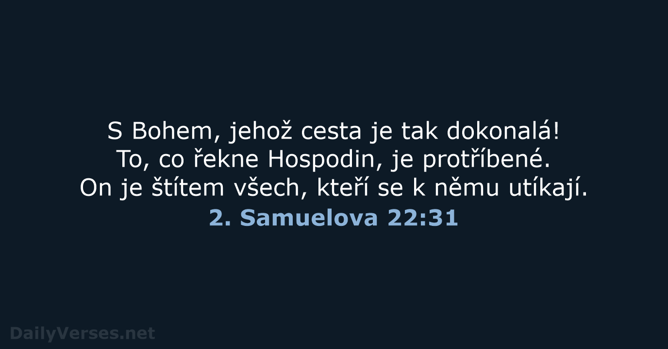 2. Samuelova 22:31 - ČEP