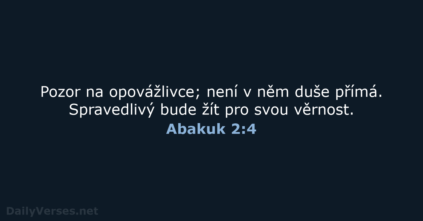 Abakuk 2:4 - ČEP