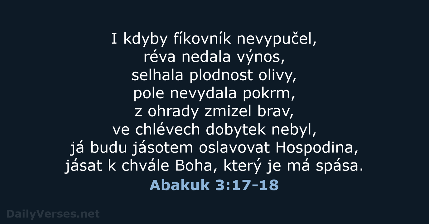 Abakuk 3:17-18 - ČEP