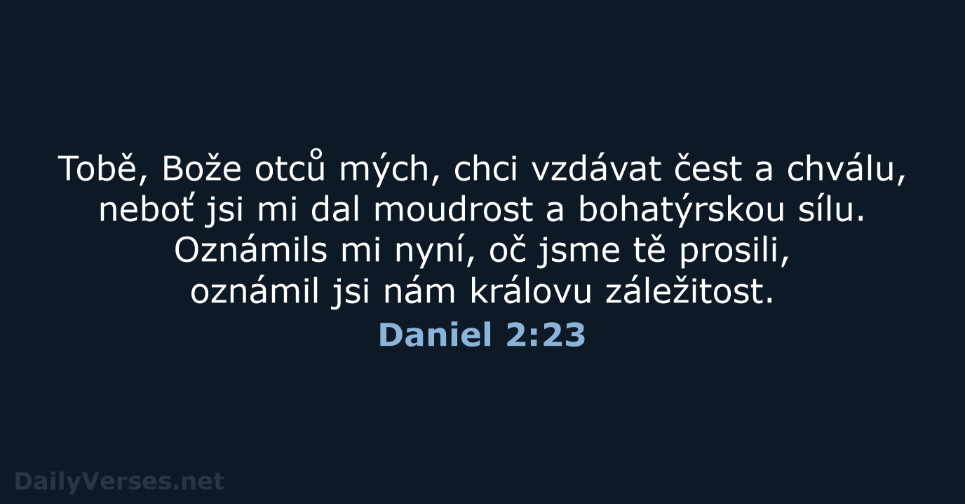 Daniel 2:23 - ČEP