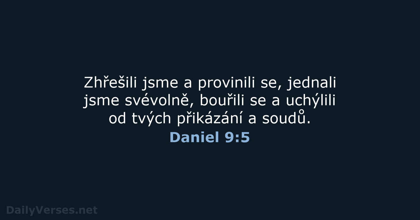 Daniel 9:5 - ČEP