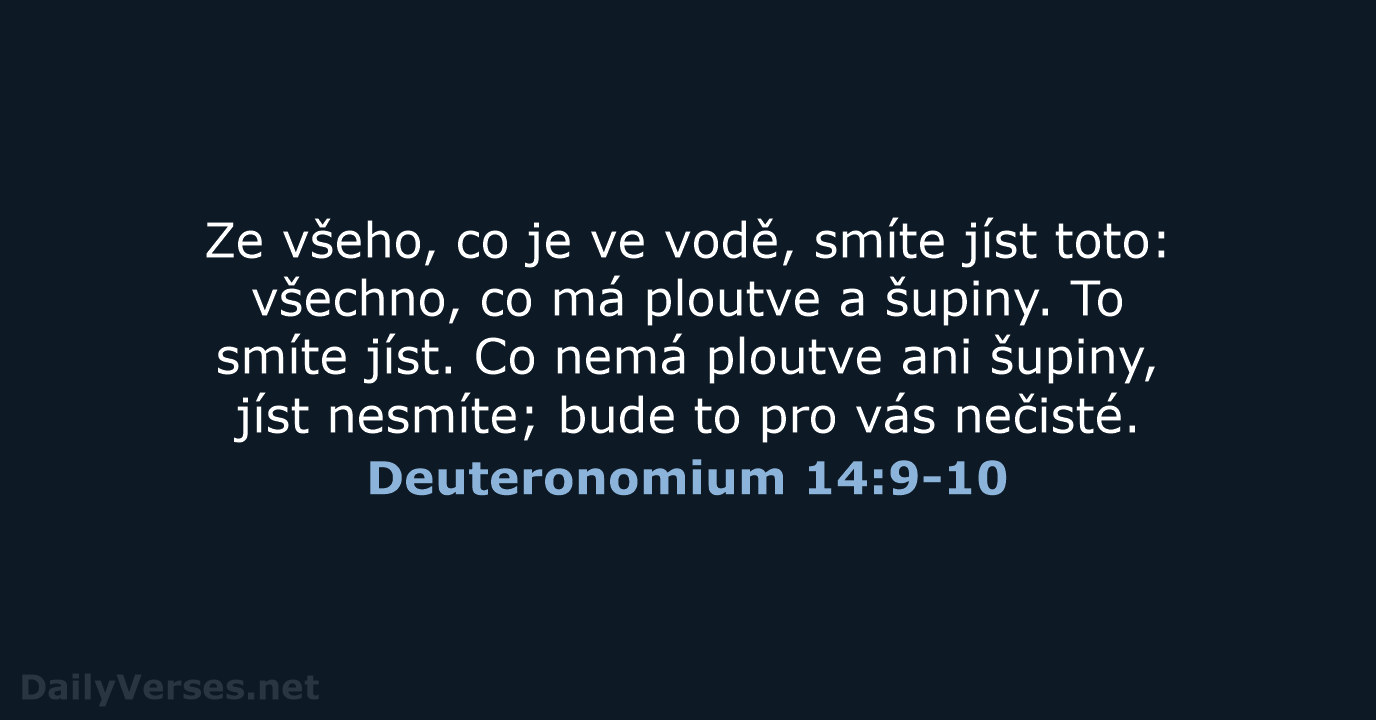 Deuteronomium 14:9-10 - ČEP