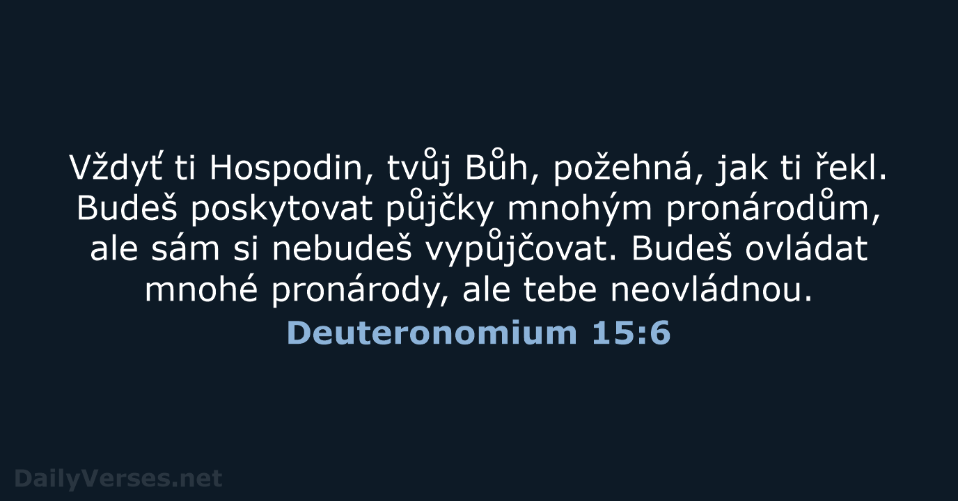 Deuteronomium 15:6 - ČEP