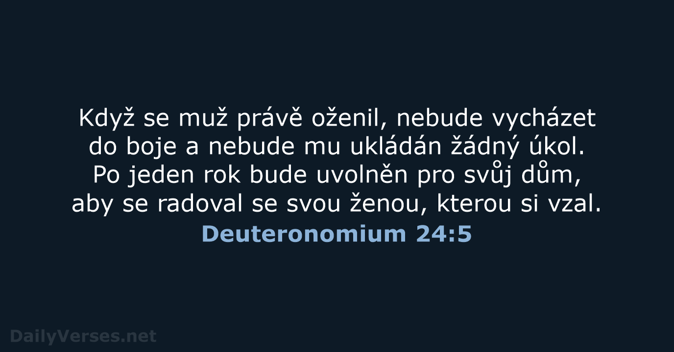 Deuteronomium 24:5 - ČEP