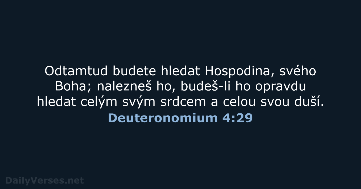 Deuteronomium 4:29 - ČEP