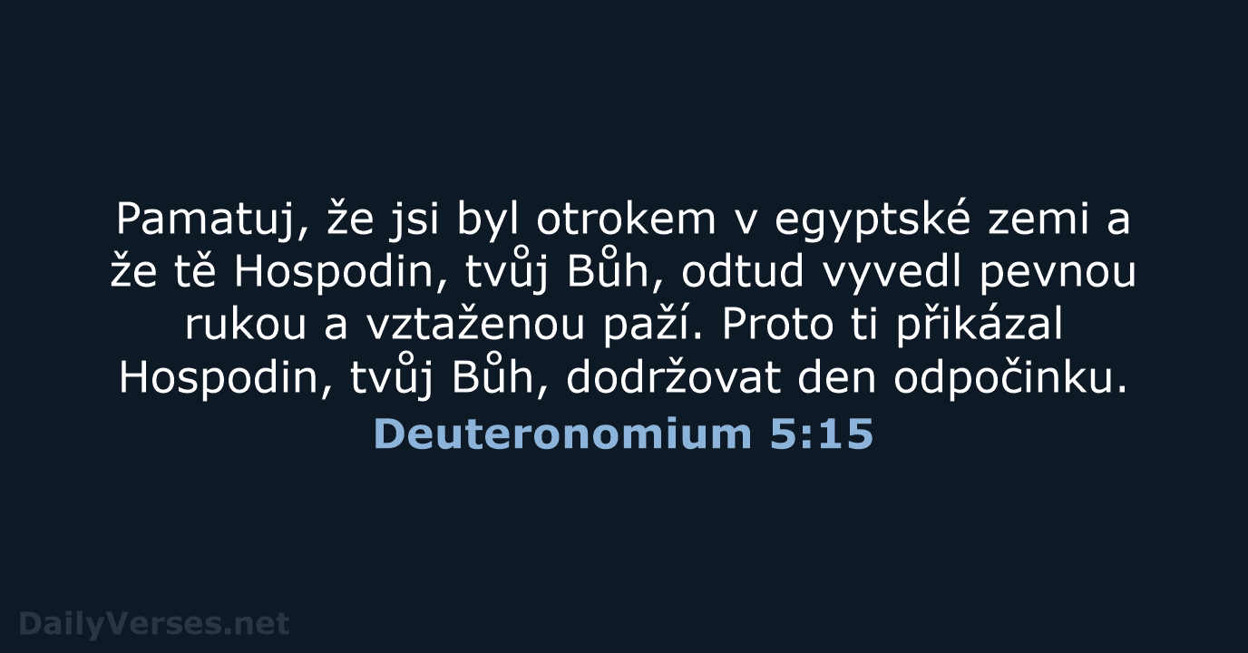 Deuteronomium 5:15 - ČEP