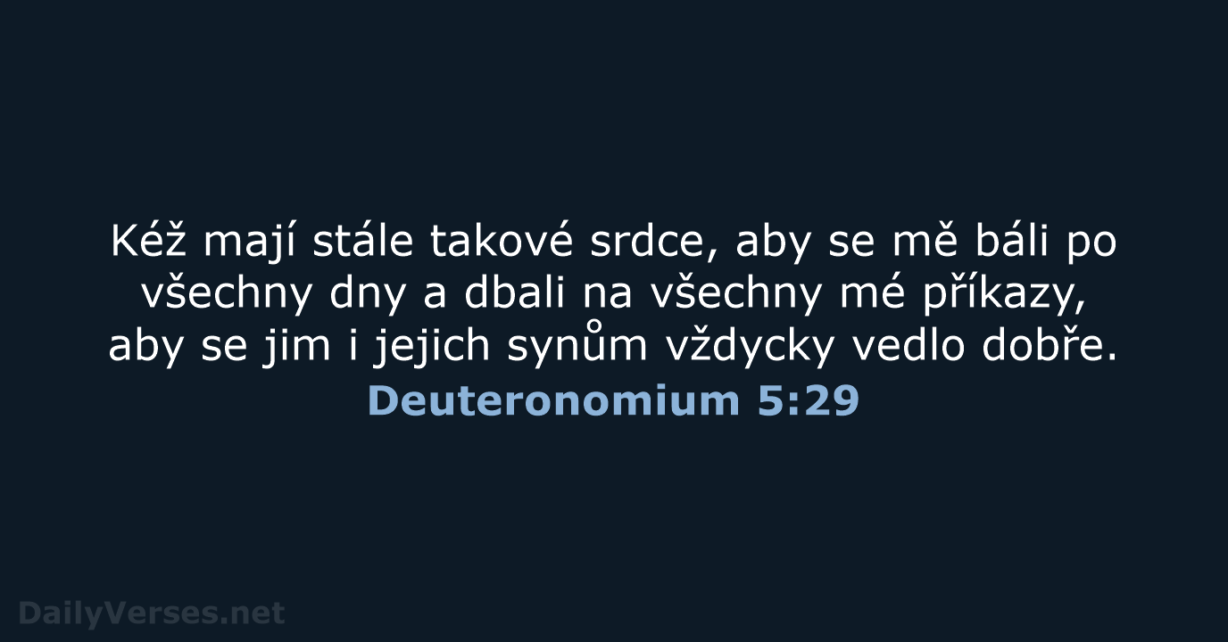 Deuteronomium 5:29 - ČEP