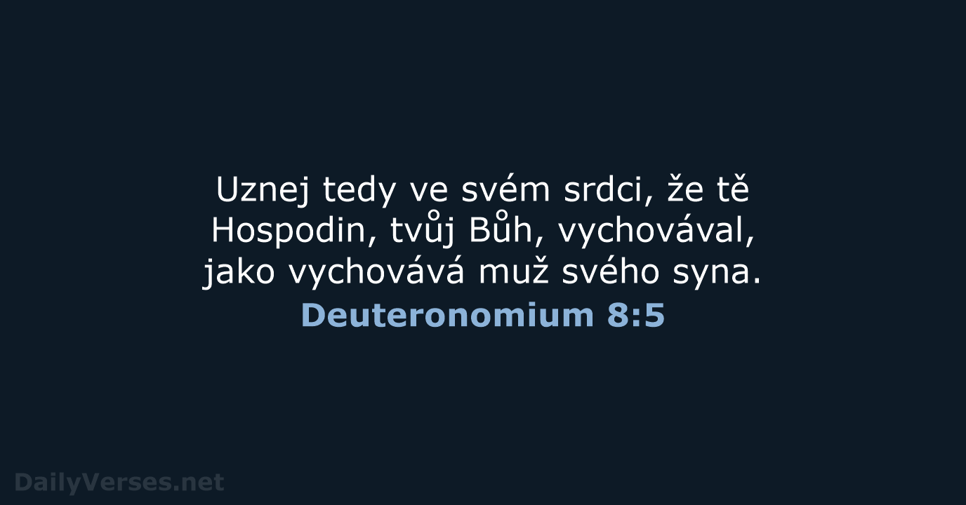 Deuteronomium 8:5 - ČEP
