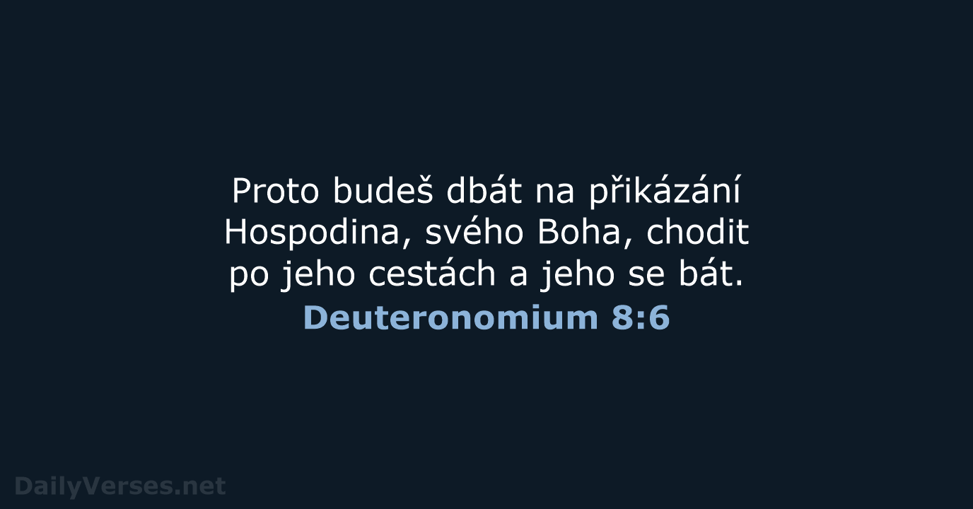 Deuteronomium 8:6 - ČEP