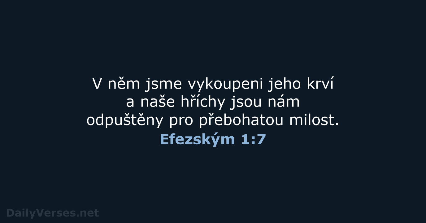 Efezským 1:7 - ČEP