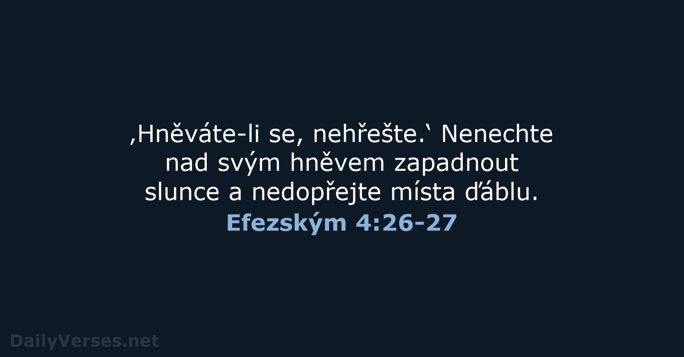 Efezským 4:26-27 - ČEP