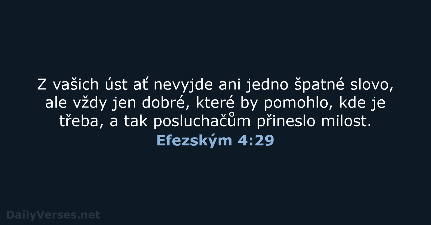 Efezským 4:29 - ČEP