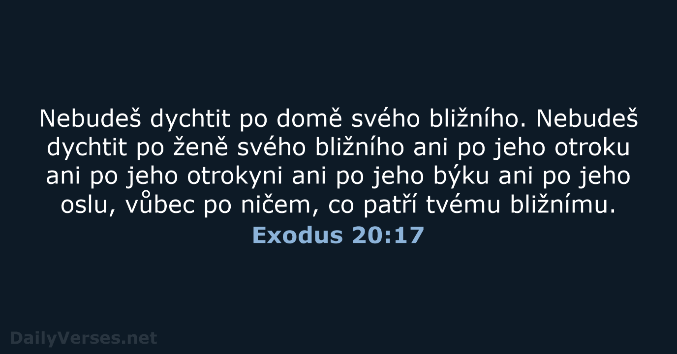 Exodus 20:17 - ČEP