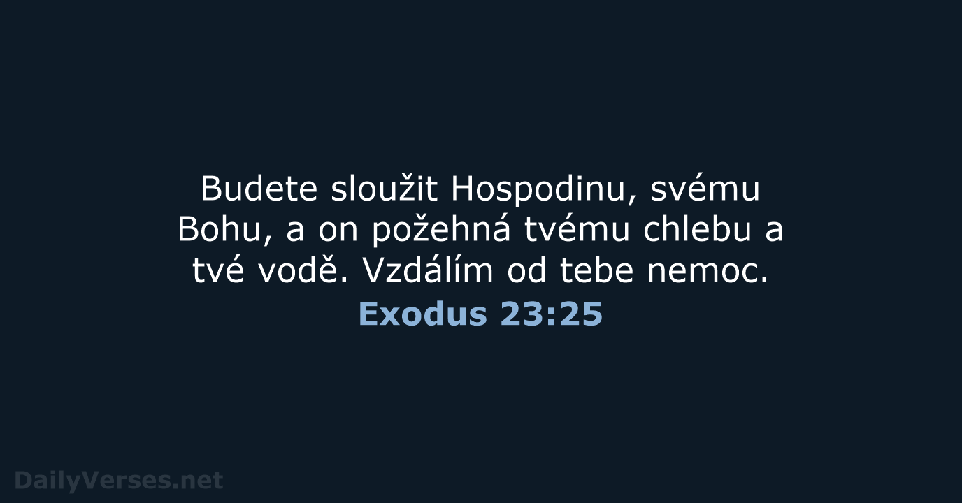 Exodus 23:25 - ČEP