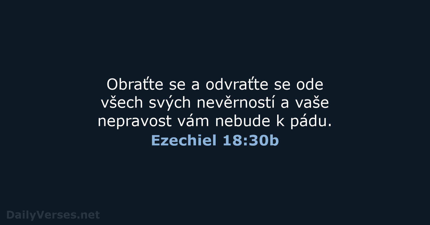 Ezechiel 18:30b - ČEP