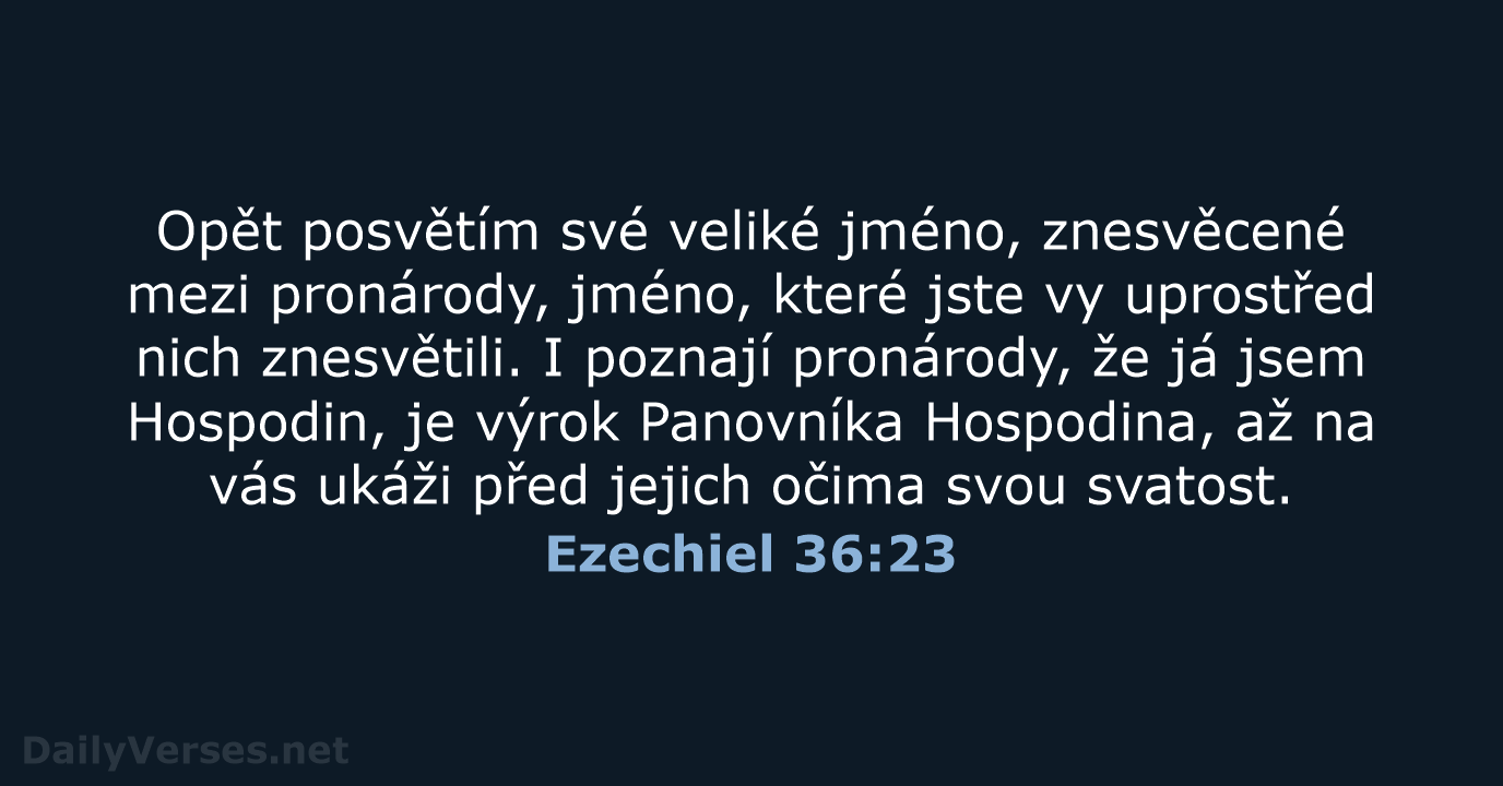 Ezechiel 36:23 - ČEP