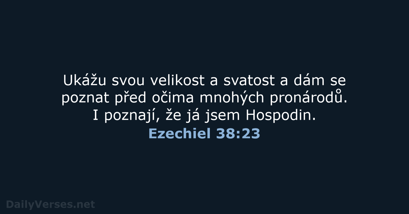 Ezechiel 38:23 - ČEP