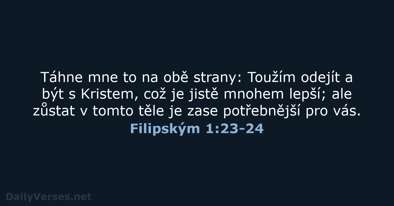 Filipským 1:23-24 - ČEP