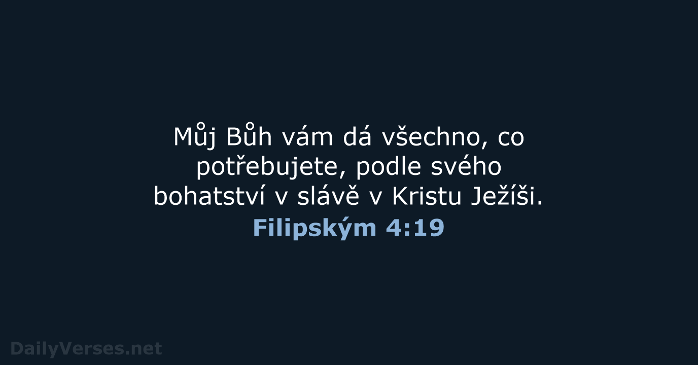 Filipským 4:19 - ČEP
