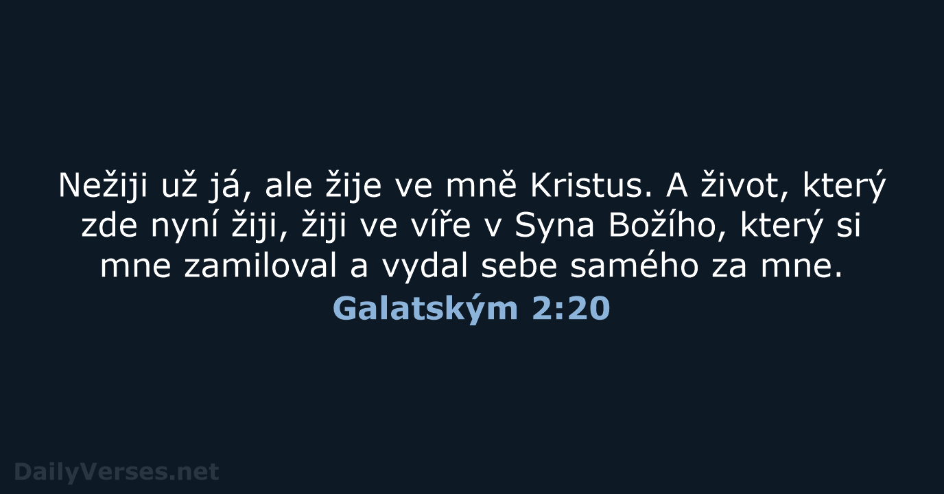 Galatským 2:20 - ČEP