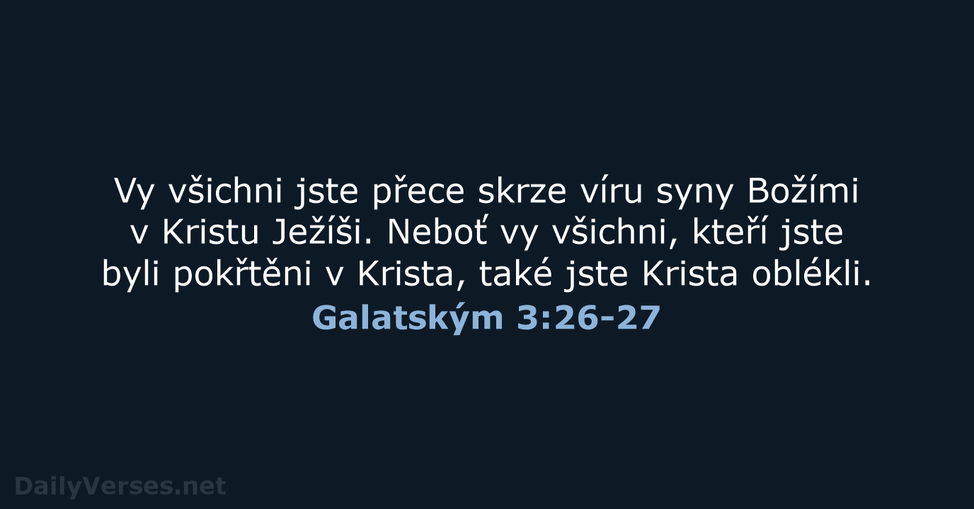 Galatským 3:26-27 - ČEP